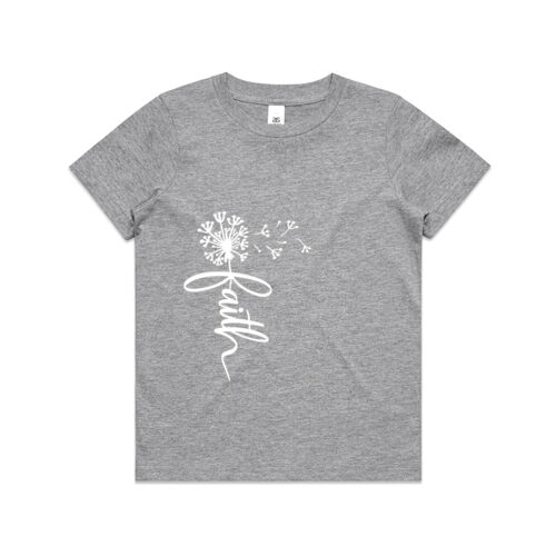 Girls T-Shirt (8-12) Faith with Dandelion Graphic Thumbnail