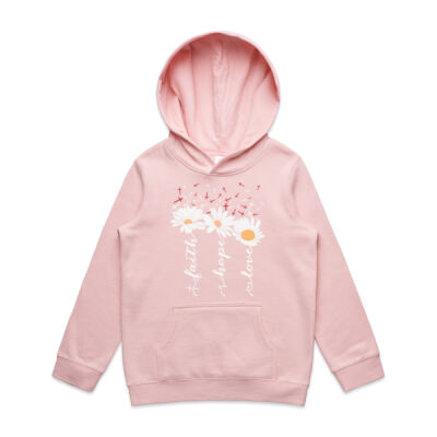Girls Hood Sweat (2-6) Faith Hope Love Daisies Thumbnail